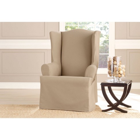 Cotton wing 2025 chair slipcover