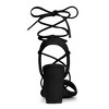 Allegra K Women's Back to College Lace Up Block High Heels Sandals - 4 of 4