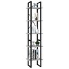 vidaXL 5-Tier Bookshelf Cabinet, Modern and Industrial Look Made of Sturdy Engineered Wood and Metal Frame - 4 of 4