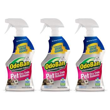 OdoBan Pet Solutions Oxy Stain Remover, Pet Stain Eliminator, 3-Pack, 32 Ounce Spray Each
