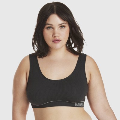 Hanes Women's Ribbed Scoop Neck Bra MHT006