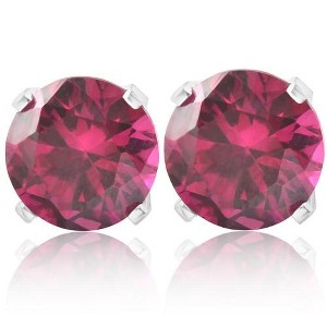 Pompeii3 1Ct TW Ruby Studs in 14k White or Yellow Gold - 1 of 3