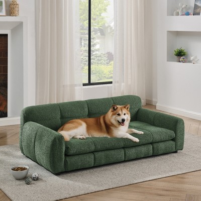 Jump Into Fun Pet Sofa Beds, Soft And Comfortable Dog Couch Bed, Modern And Fashionable Linen Fabric Dog Sofa, For Big And Oversized Dogs
