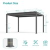 Sonkuki Louvered Pergola Aluminum Pergola Modern Outdoor Pergola with Adjustable Roof - 3 of 4