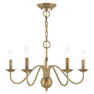 Livex Lighting Windsor 5 - Light Chandelier in  Antique Brass - 1 of 4