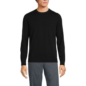 Lands' End Men's Fine Gauge Cotton Crew Neck Sweater - 1 of 3