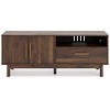 59" Calverson TV Stand for TVs up to 63" Brown/Beige: Chic Media Console with Storage - Signature Design by Ashley - 4 of 4