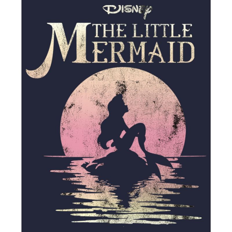 Juniors Womens The Little Mermaid Ariel Sunset Cowl Neck Sweatshirt, 2 of 5
