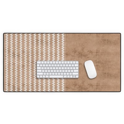 Sheila Wenzel-Ganny Two Toned Tan Texture Desk Mat - Deny Designs