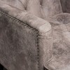 Sapphtopaz Accent Chair Button Stitching Lounge Armchair with Nailhead Decoration Wood Legs for Living Room, Bedroom, Office, Indoor - 4 of 4