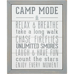 Pavilion Gift Company - Camp Mode - 12" x 15" MDF Sign - Wall Sign Panels - 1 of 4