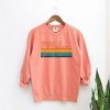 Simply Sage Market Women's Garment Dyed Graphic Sweatshirt Retro Fall Stripes - 2 of 2