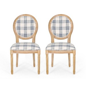 GDFStudio Newman French Country Upholstered Dining Chairs (Set of 2) - 1 of 4
