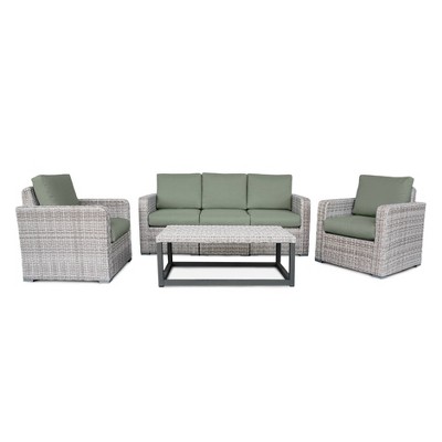 Forsyth 6pc Outdoor Seating Set with Sunbrella - Sage - Leisure Made