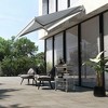 Resenkos Patio Awning, Outdoor Sun Shade Shelter Cover Awnings,12' x 8' Retractable Awning Patio Awnings Sun Shade Shelter with Manual Crank - 2 of 4
