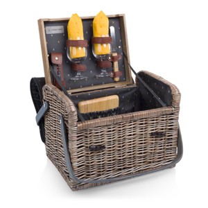 Picnic Time Kabrio Wine and Cheese Picnic Basket with Lid for 2 - 1 of 4