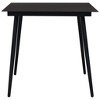 vidaXL Dining Set Black Cotton rope, powder-coated steel, tempered glass - 4 of 4
