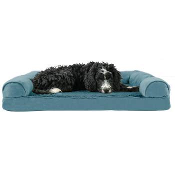 FurHaven Plush & Suede Memory Foam Sofa Pet Bed for Dogs & Cats