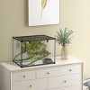 Reptile Terrarium Glass Tank with Decor Kit,19'' Gallon Full View Enclosure with Sliding Lid for Lizards,Frogs,Snakes,Spiders – LAOTIES - 2 of 4