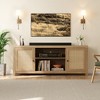 Farmhouse TV Stand, TV Entertainment Center with Doors Adjustable Shelves, Modern TV Media Console for Living Room, Bedroom, Oak - 2 of 4