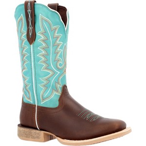 Women's Durango® Lady Rebel Pro™ Women’s Bay Brown Artic Blue Western Boot - 1 of 4
