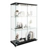 FURNIinspire Utility Storage Cabinets Elegant Display Cabinet with Smooth Glass Panels and Versatile Placement Options, Black, 32.09"*14.37"*47.9" - 3 of 4