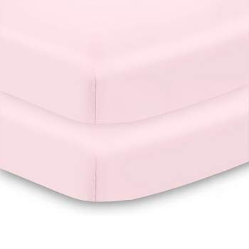 BreathableBaby All-in-One Fitted Sheet & Waterproof Cover for 38" x 24" Mini Crib Mattress (2-Pack)