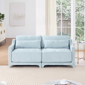 Christopher Knight Home Roxanne 73" Chenille Upholstered 2-Seat Sectional Sofa - 1 of 4