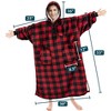 PAVILIA Wearable Blanket Hoodie Adults, Faux Shearling Cozy Oversized Hooded Sweatshirt, Warm Fleece Two Pockets - 4 of 4