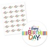 Big Dot of Happiness Cheerful Happy Birthday - Colorful Birthday Party Circle Sticker Labels - 24 Count - image 2 of 4