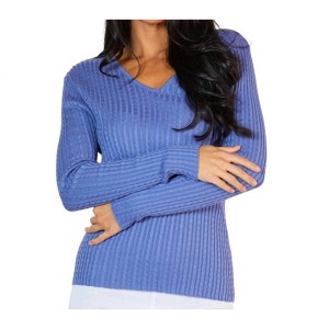 Women's Braided V-Neck Top - Angel Apparel - 1 of 2