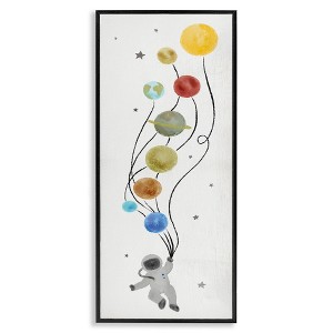 Stupell Industries Whimsical Astronaut Floating Balloon, 10" x 24" - 1 of 4