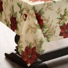 Elrene Festive Poinsettia Holiday Fabric Tablecloth - Multi - Elrene Home Fashions - 4 of 4