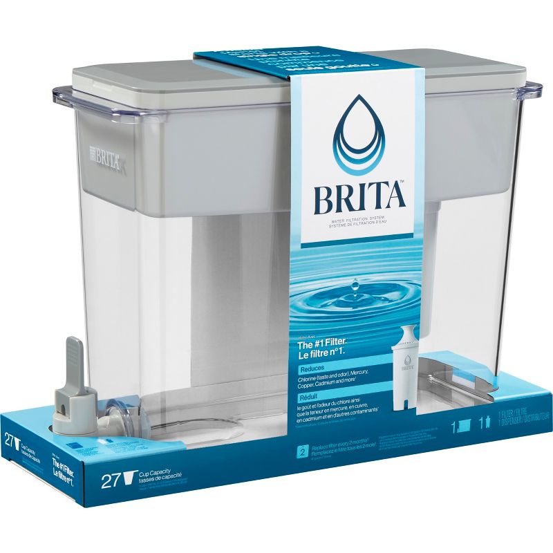 Brita Extra Large 27-Cup UltraMax Filtered Water Dispenser with Filter - Gray, 4 of 16