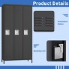 Garvee Metal Storage Cabinet with 3 Doors for Office and Industrial, Employee Organization Solution for Home, Workplace, Gym, Educational Facilities - 4 of 4