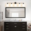 POWLIG 43.54-in 5-Light Matte Black Bathroom Vanity Light Fixture with Opal Frosted Glass Shade - 2 of 4