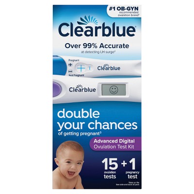 Clearblue Advanced Digital Ovulation Test + 1 Pregnancy Test - 15ct