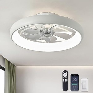 Siljoy Ceiling Fans with Lights and Remote, Low Profile Ceiling Fan with Stepless Dimming LightinSiljoy Ceiling Fan with Lights & Remote - 1 of 1