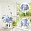 Hammock Swing Chair, Macrame Hanging Chair with Large Cushion, Chain, Steel Frame for Indoor Outdoor Use - 3 of 4