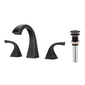 PAGED Modern Bathroom Faucets 2-Handle Bathroom Sink Faucet Vanity Basin Faucet with Drain - 1 of 4