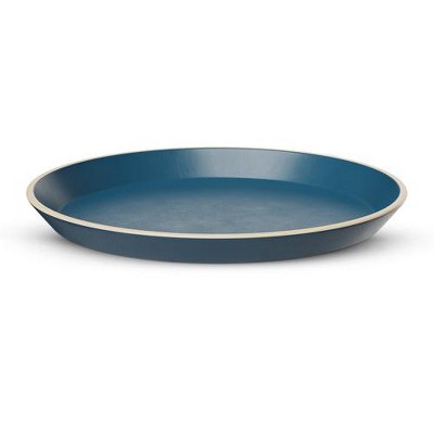 Nordic Blue Ceramic Salad and Dessert Plates, Set of 6