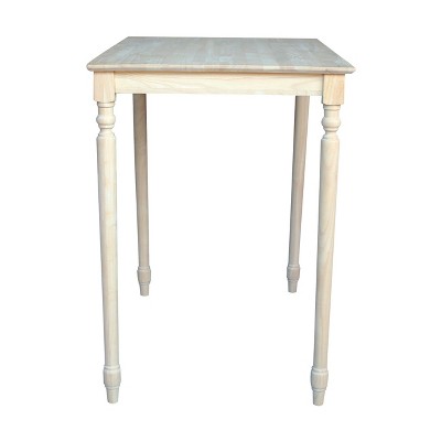 Elegant Solid Wood Extendable Bar Height Dining Table