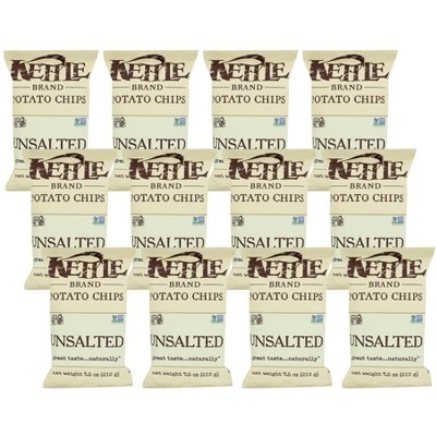 Kettle Brand Unsalted Potato Chips - Case of 12/7.5 oz