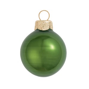 Northlight 8ct Green Moss Pearl Glass Christmas Ball Ornaments 3.25" (80mm) - 1 of 1