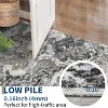 Acekool Washable Abstract Area Rug, Non-Slip Ultra Thin Low Pile Carpet for Living Room Bedroom Office, Lightweight Foldable, Easy Care - 4 of 4