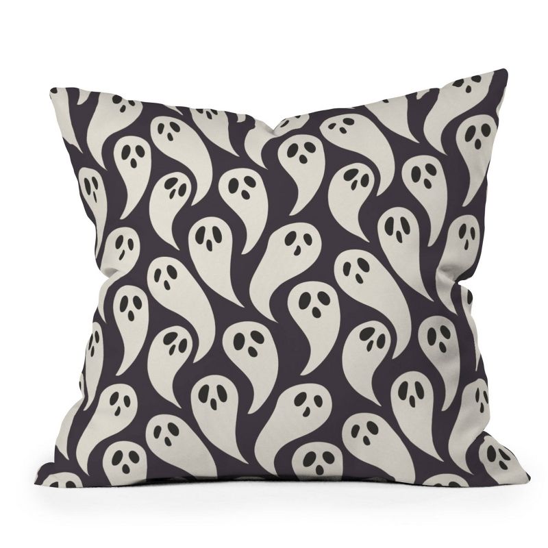 16&#34;x16&#34; Avenie Halloween Ghosts Square Throw Pillow - Deny Designs, 1 of 6
