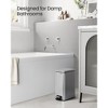 1.6 Gallon Slim Stainless Steel Trash Can with Soft-Close Lid, Step-On Pedal, Removable Bucket ¨C Moisture-Resistant, Bathroom & Office Use, Silver - 2 of 4