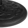 Emma and Oliver Universal Black Cement Patio Umbrella Base - Weatherproof - 19.25" Diameter - image 4 of 4