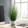 GlasFlength Artificial Plants Small Fake Plants Artificial Grass Plants Faux Plants for Indoor Home Table Decor, Green, 14"*14"*20.5" - 2 of 4