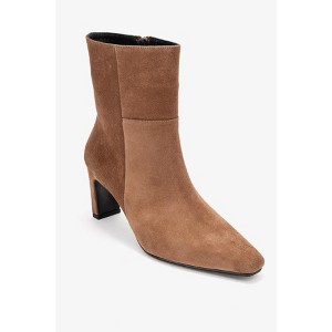 Elias - Taupe Genuine Leather Block Heel Boot (Women) | Forever & Always Shoes - 1 of 4